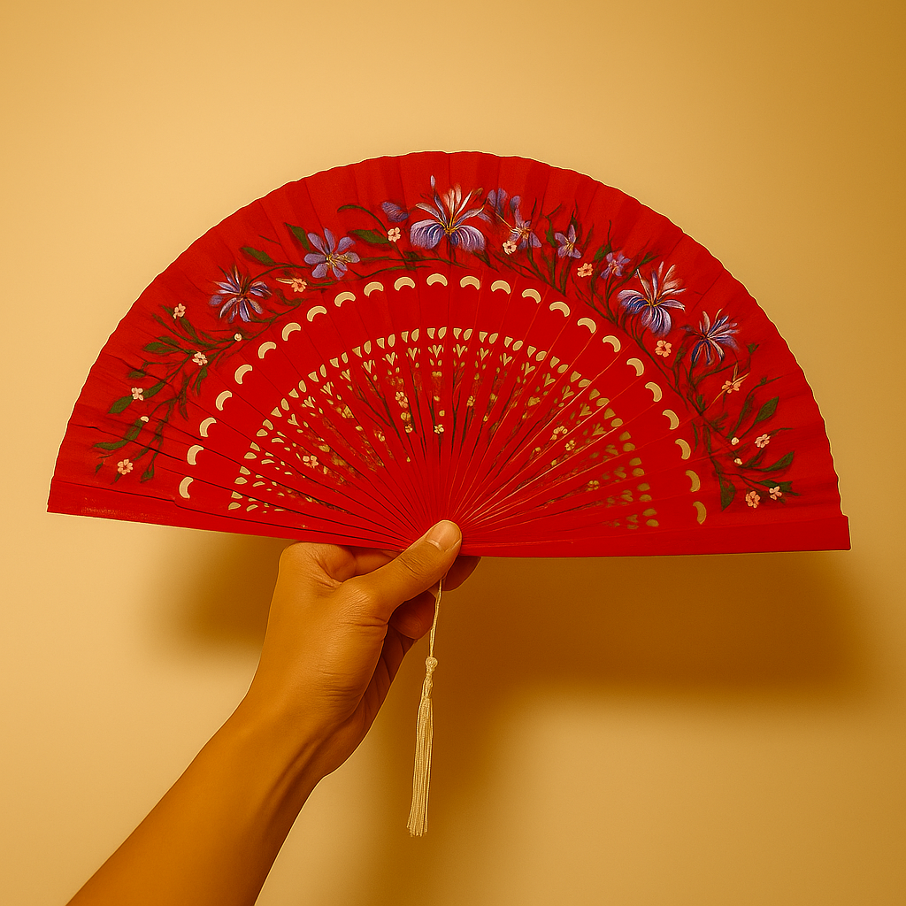 Abanico Flamenco Rojo